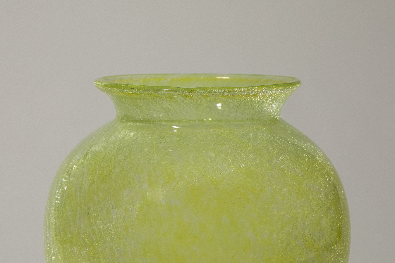Yellow veil glass VASE extra large