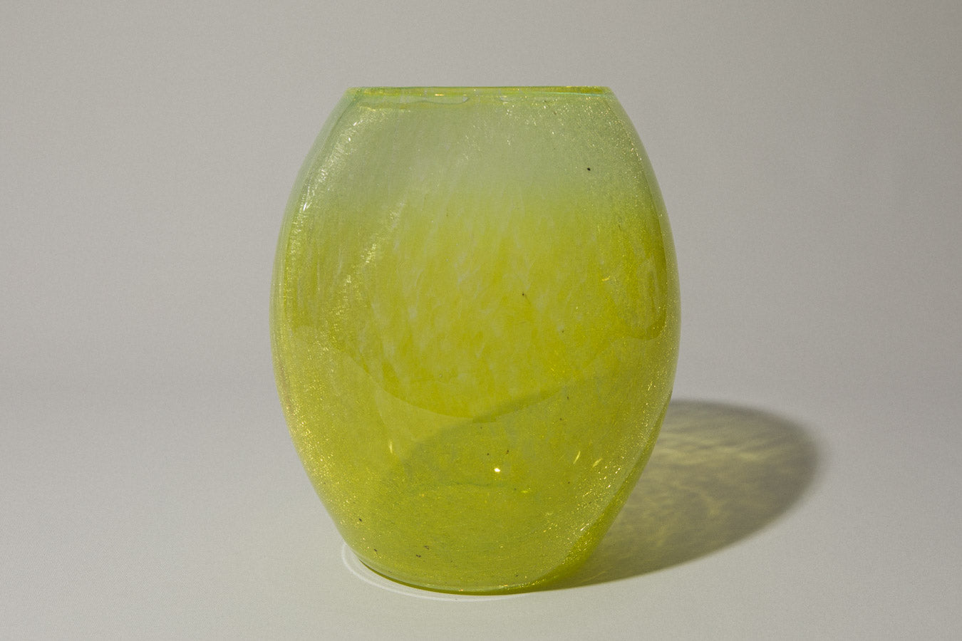 Yellow veil glass VASE