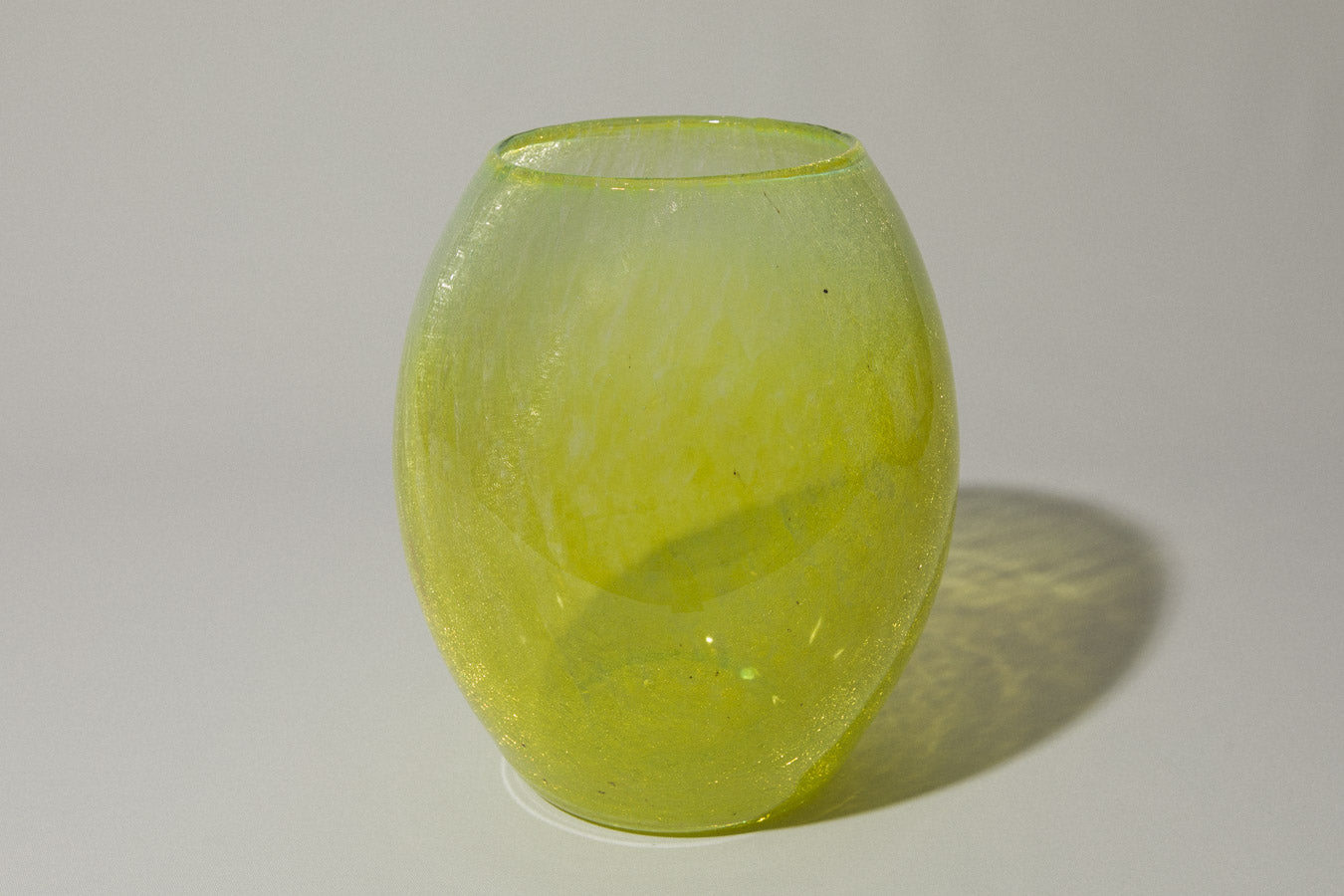 Yellow veil glass VASE