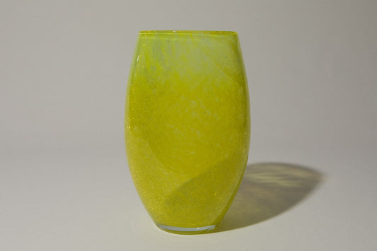 Yellow veil glass VASE