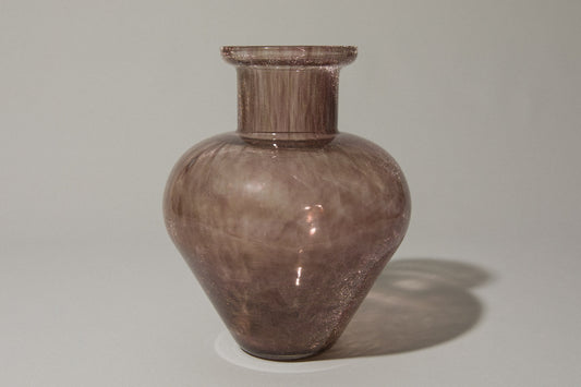 Deep taupe veil glass VASE