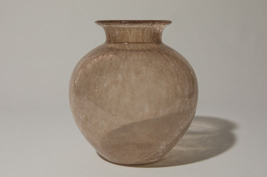 Deep taupe veil glass VASE