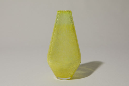 Yellow veil glass VASE