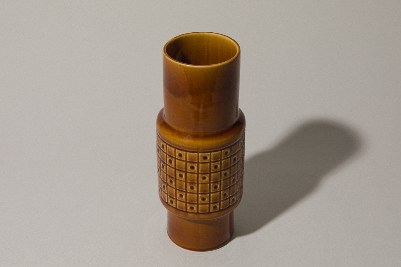 Rust brown tube VASE