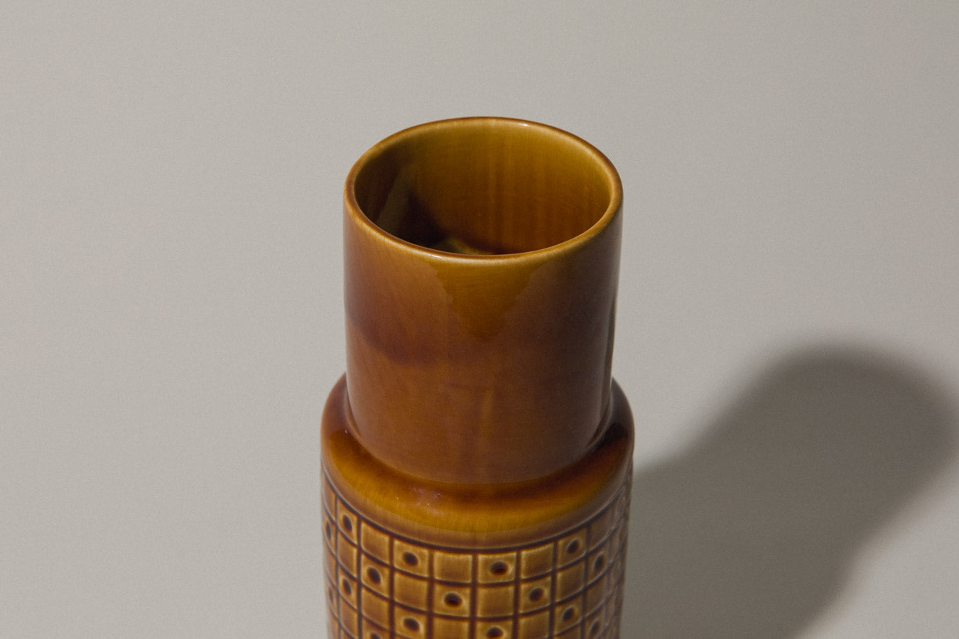 Rust brown tube VASE