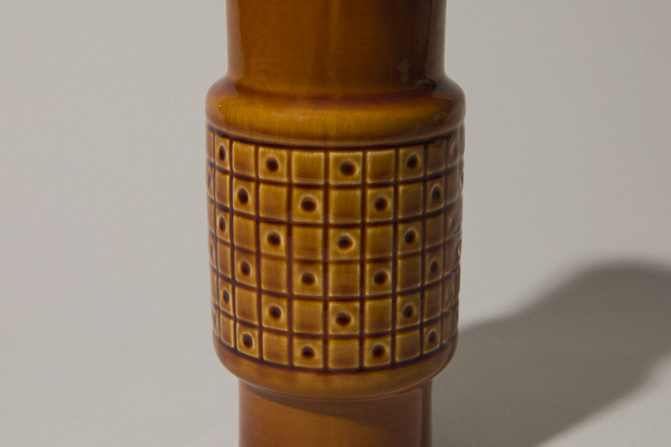 Rust brown tube VASE