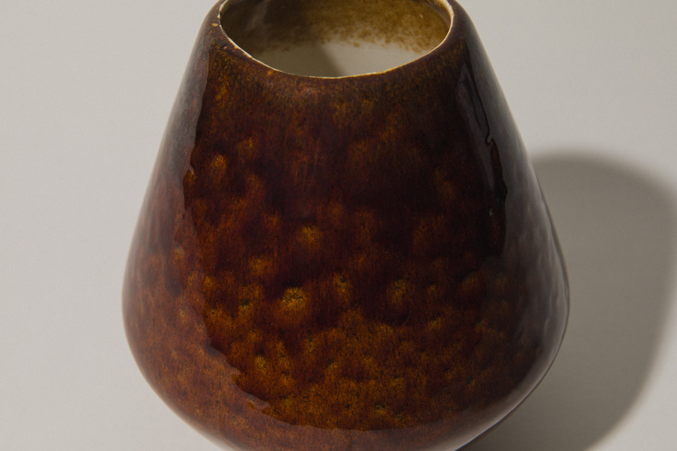 Faceted ovoid faience VASE _ 359