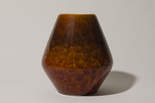Faceted ovoid faience VASE _ 361