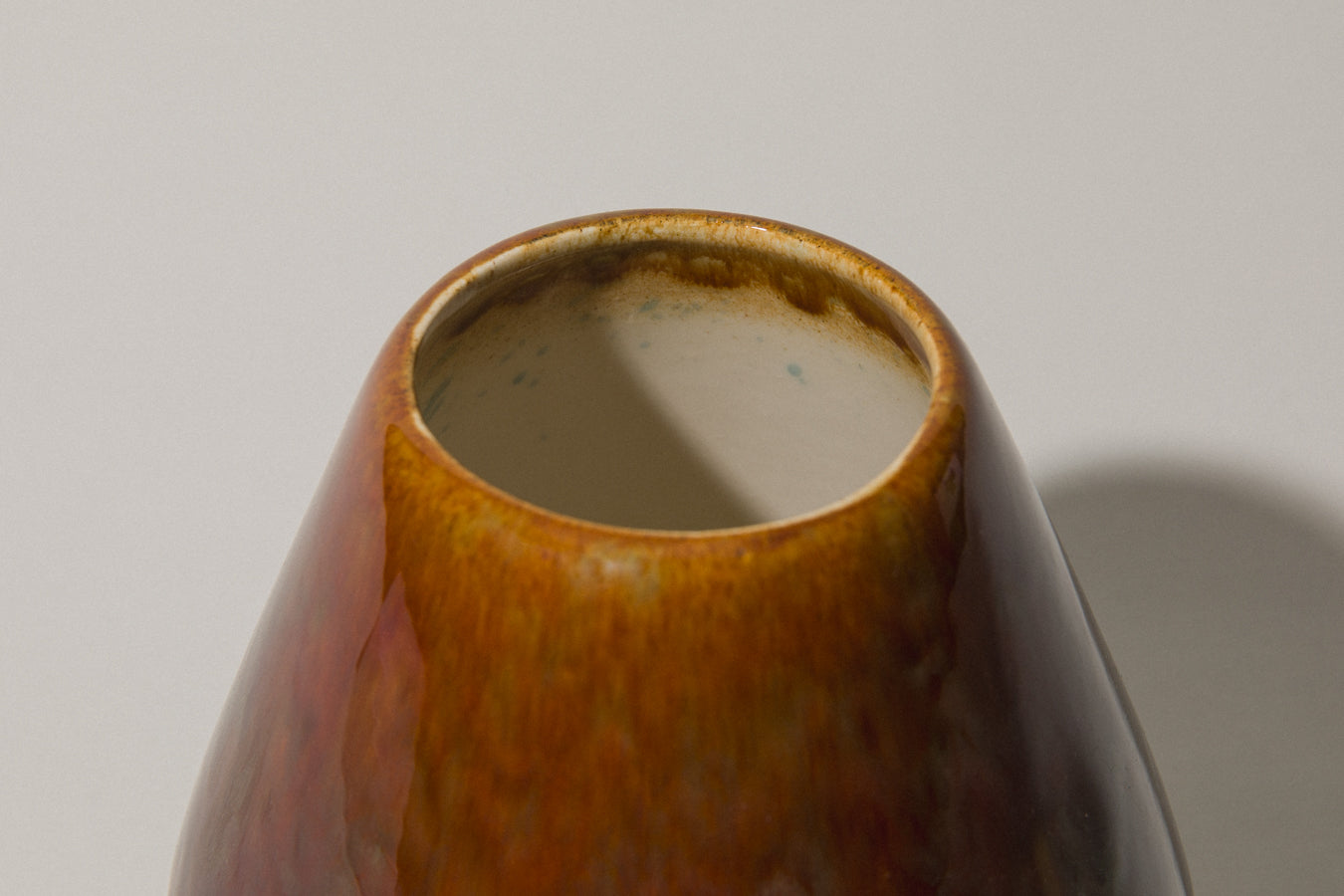 Faceted ovoid faience VASE _ 365