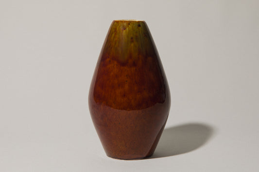 Angular pod-shaped faience VASE