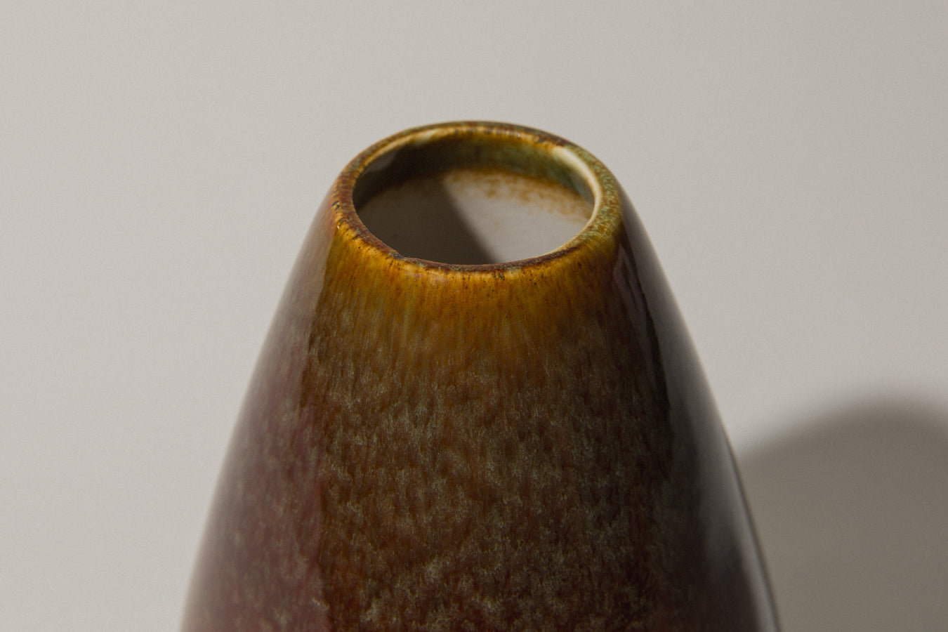 Angular pod-shaped faience VASE