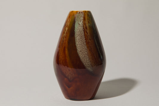 Angular pod-shaped faience VASE