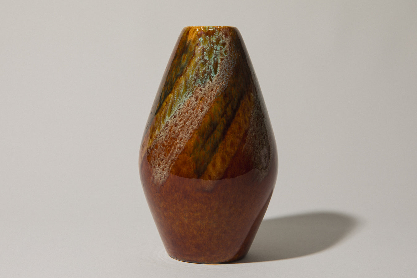 Angular pod-shaped faience VASE