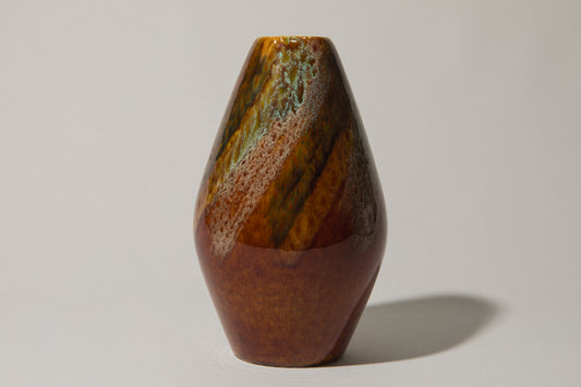 Angular pod-shaped faience VASE
