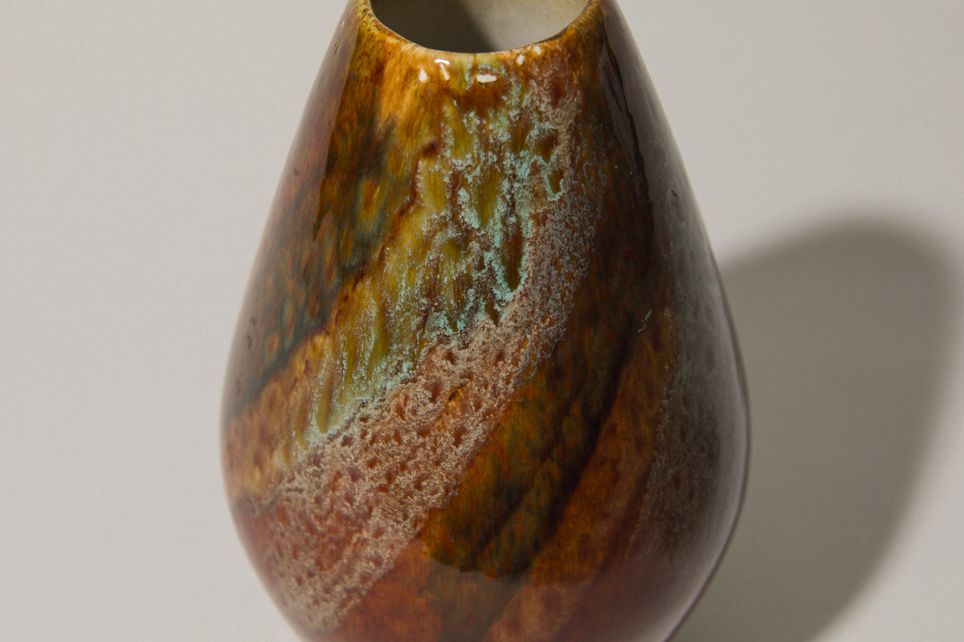 Angular pod-shaped faience VASE