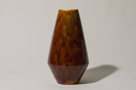 Angular pod-shaped faience VASE