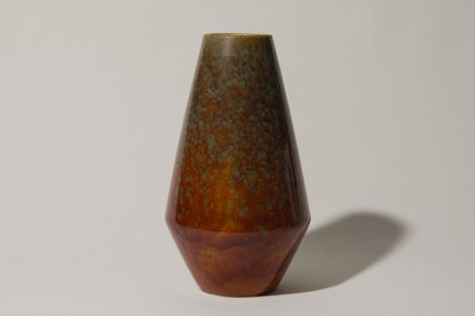 Angular pod-shaped faience VASE