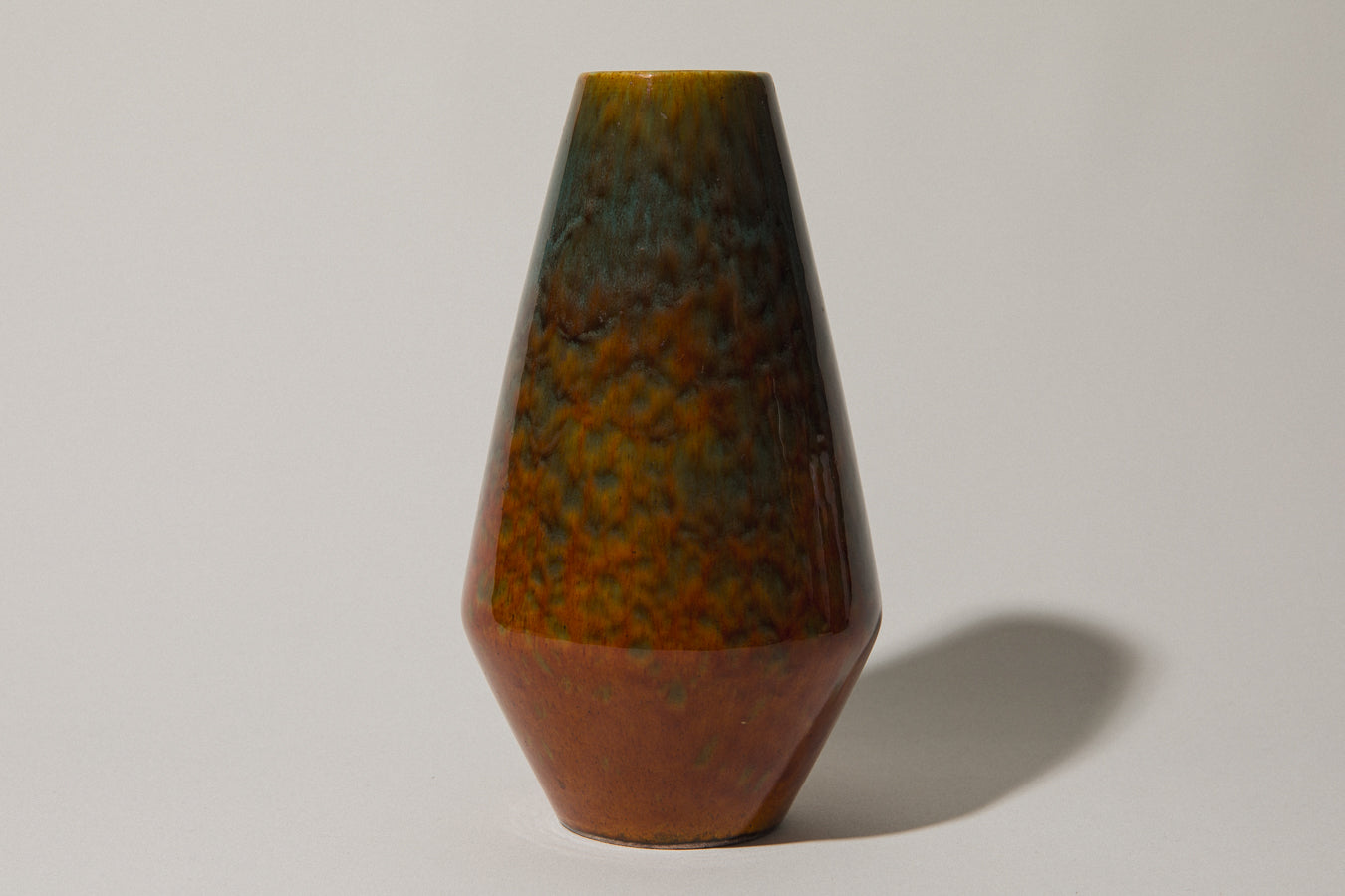 Angular pod-shaped faience VASE