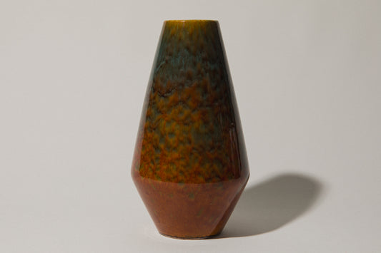 Angular pod-shaped faience VASE