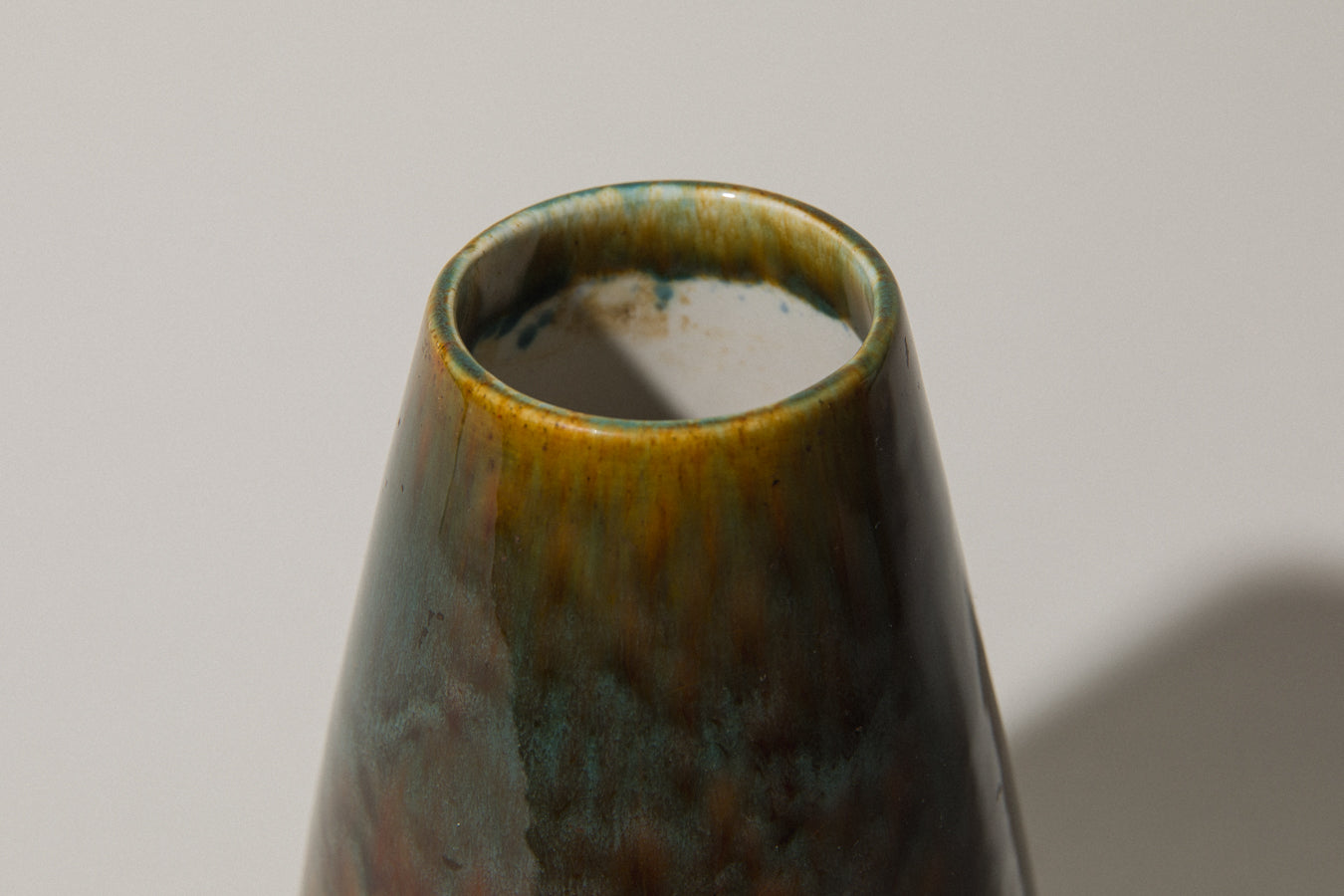 Angular pod-shaped faience VASE