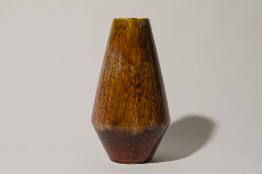 Angular pod-shaped faience VASE