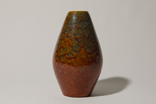Angular pod-shaped faience VASE