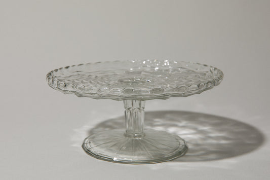 Glass footed CAKE STAND