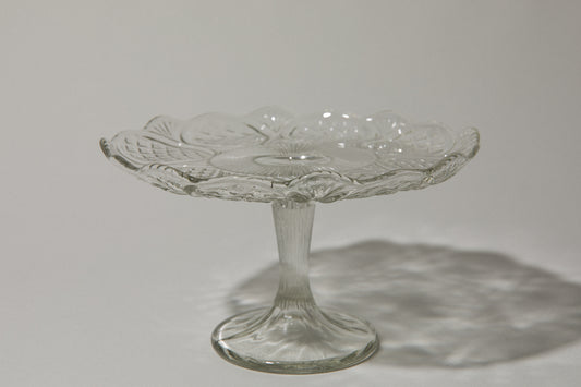 Glass footed CAKE STAND