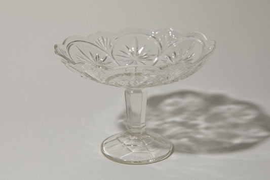 Glass footed SERVING BOWL