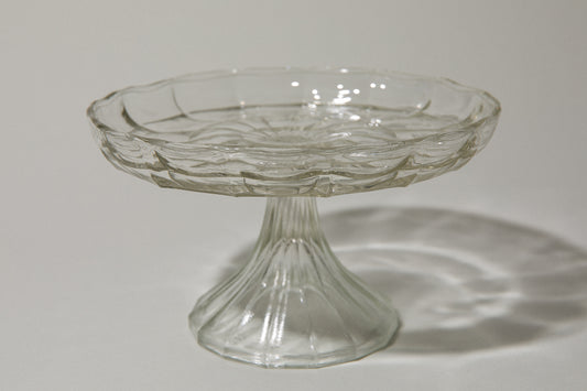 Glass footed SERVING PLATE
