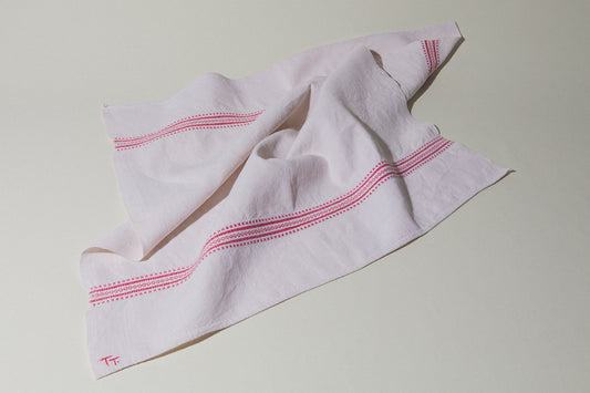 Vintage red-striped DISH CLOTH