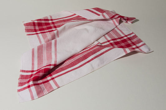 Vintage red-striped DISH CLOTH