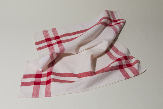 Vintage red-striped DISH CLOTH