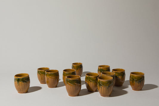 Set of twelve corn TUMBLERS _ 526