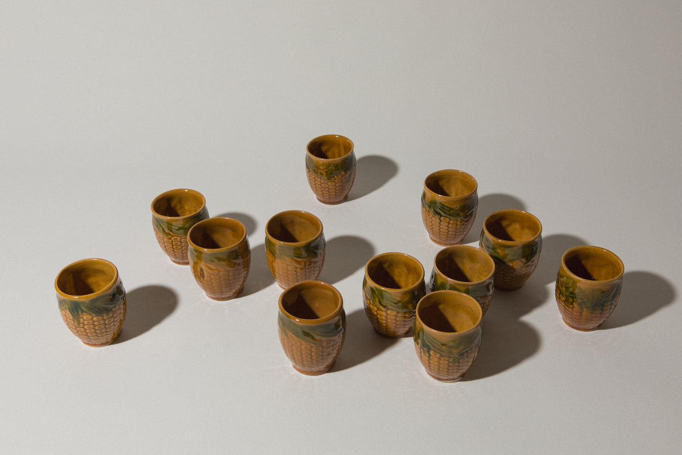 Set of twelve corn TUMBLERS _ 526