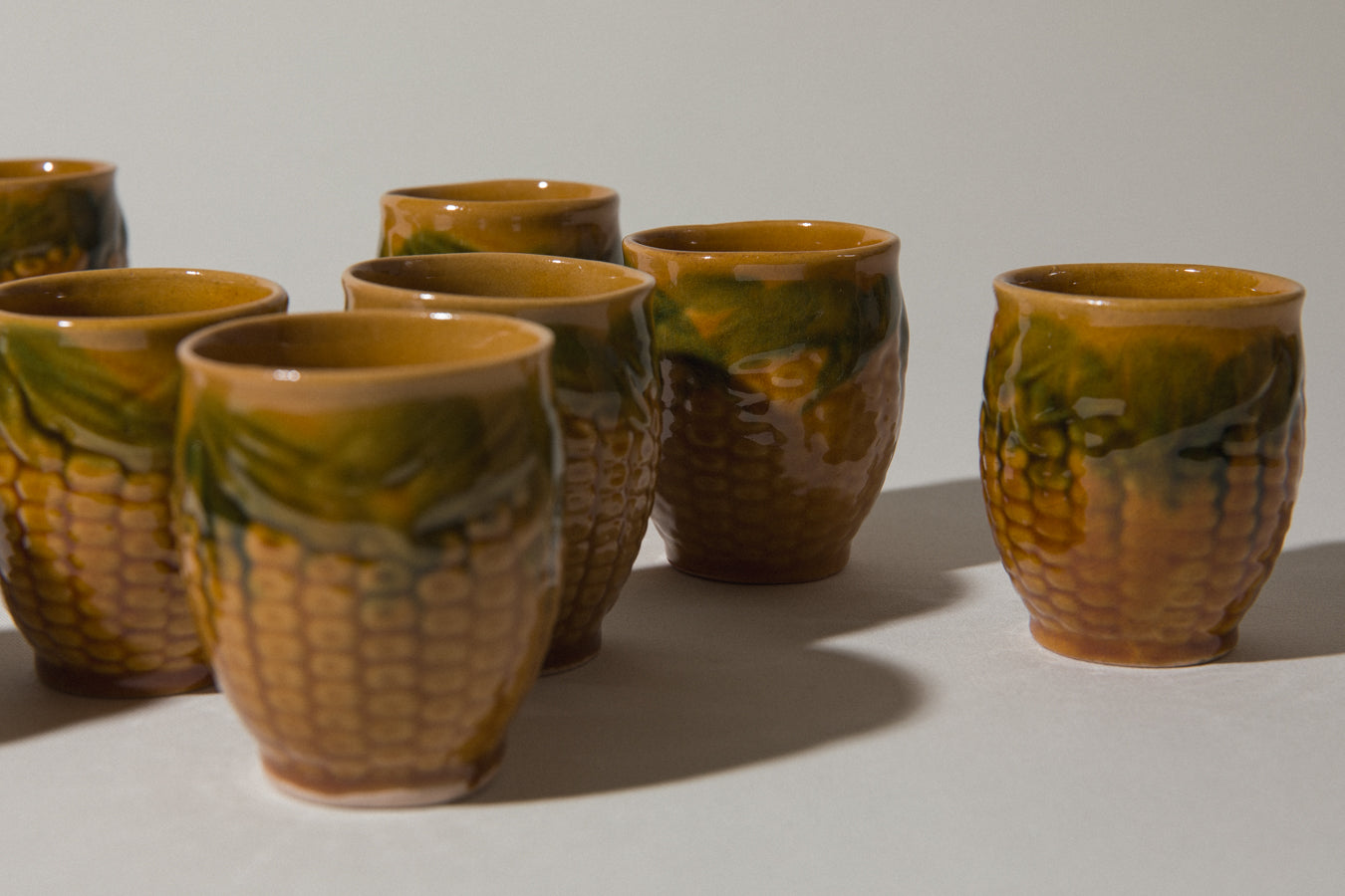 Set of twelve corn TUMBLERS _ 526