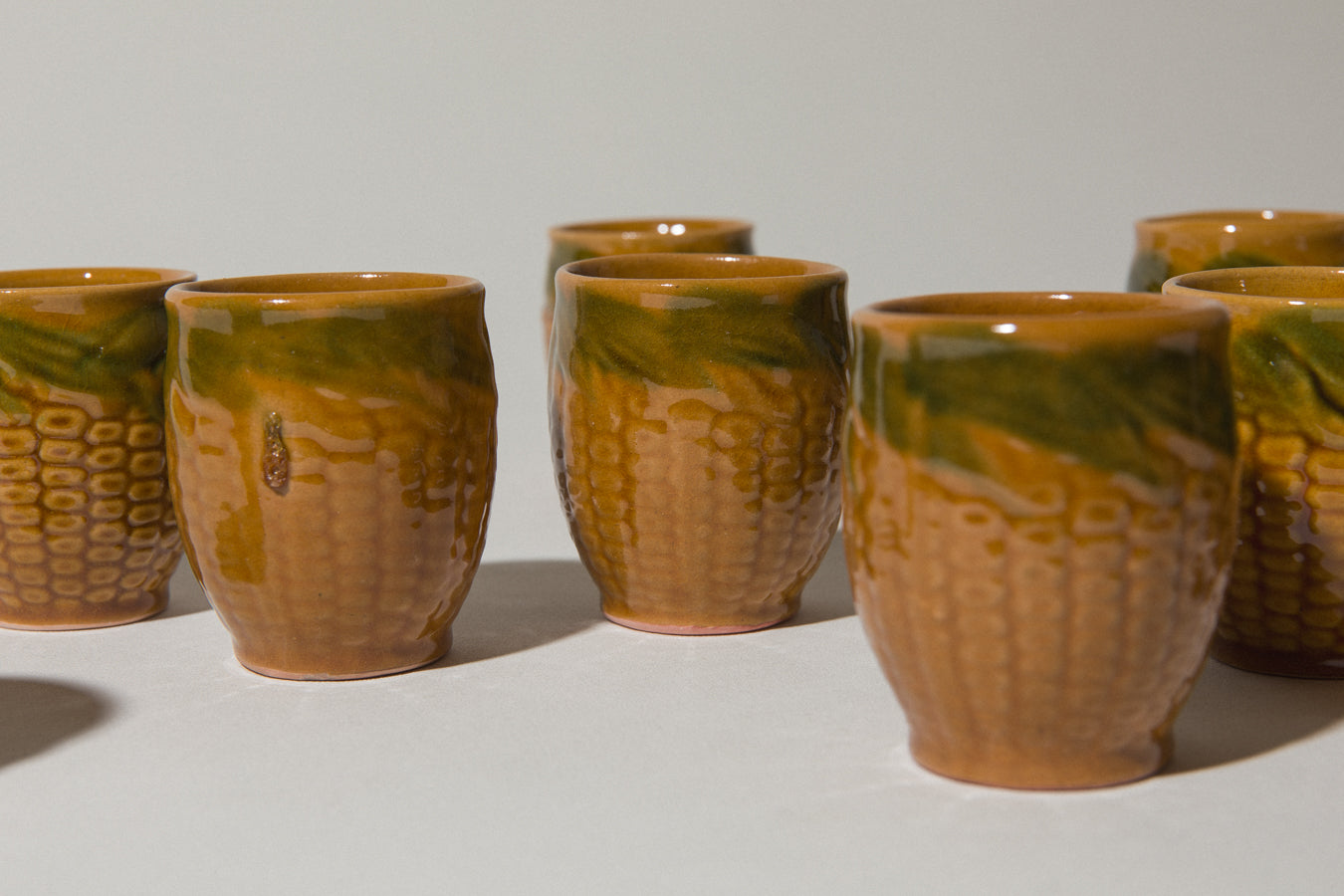 Set of twelve corn TUMBLERS _ 526
