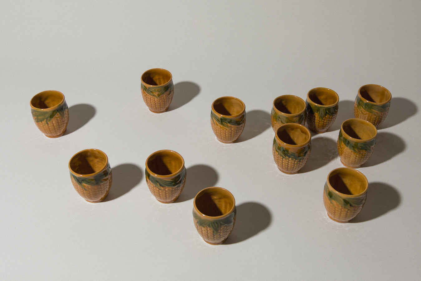 Set of twelve corn TUMBLERS _ 527