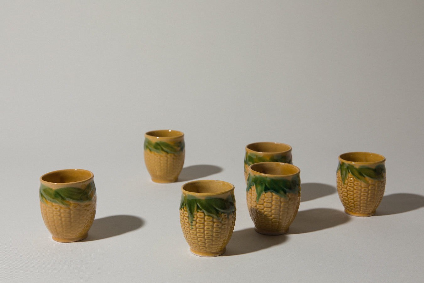 Set of six corn TUMBLERS _ 528