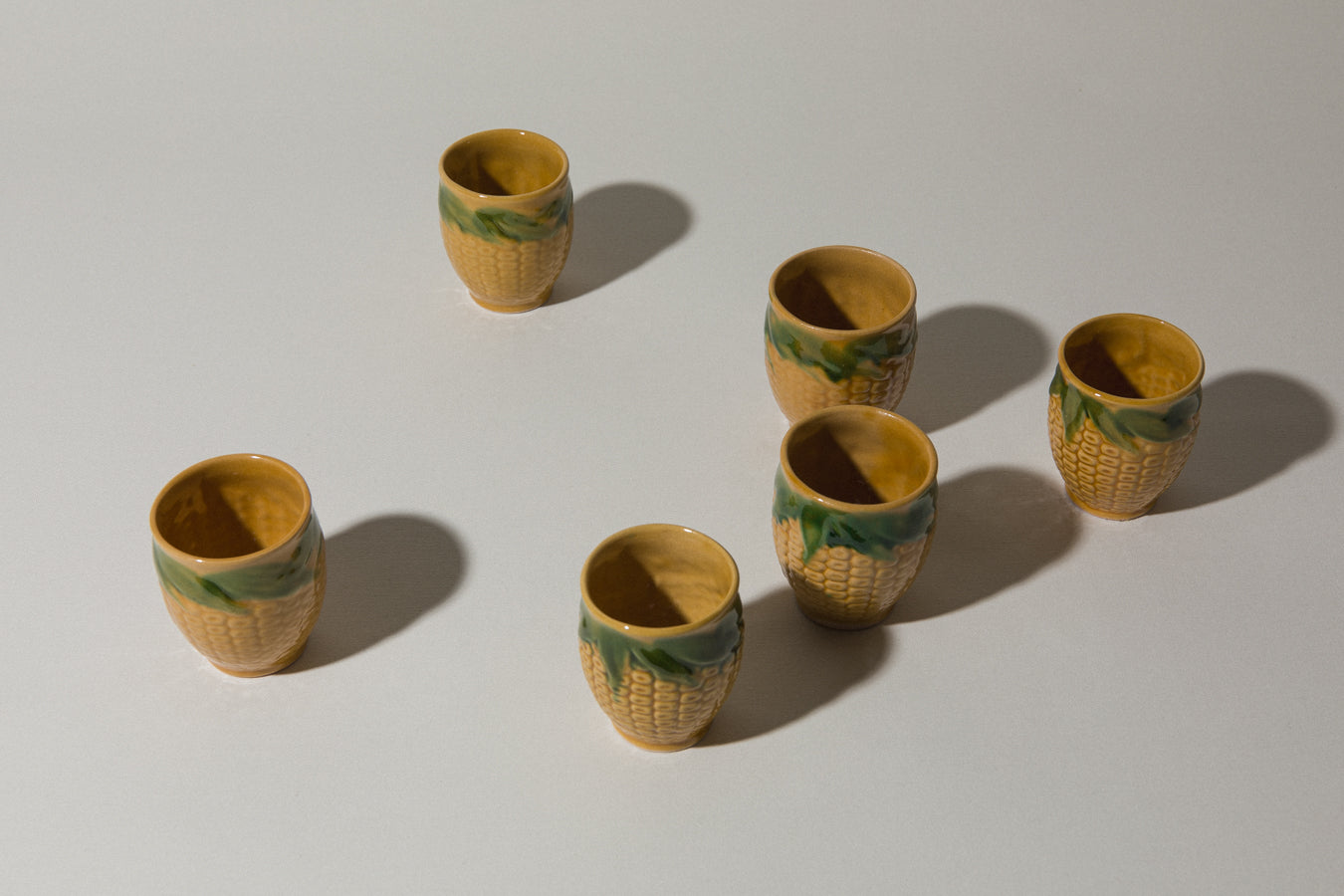Set of six corn TUMBLERS _ 528