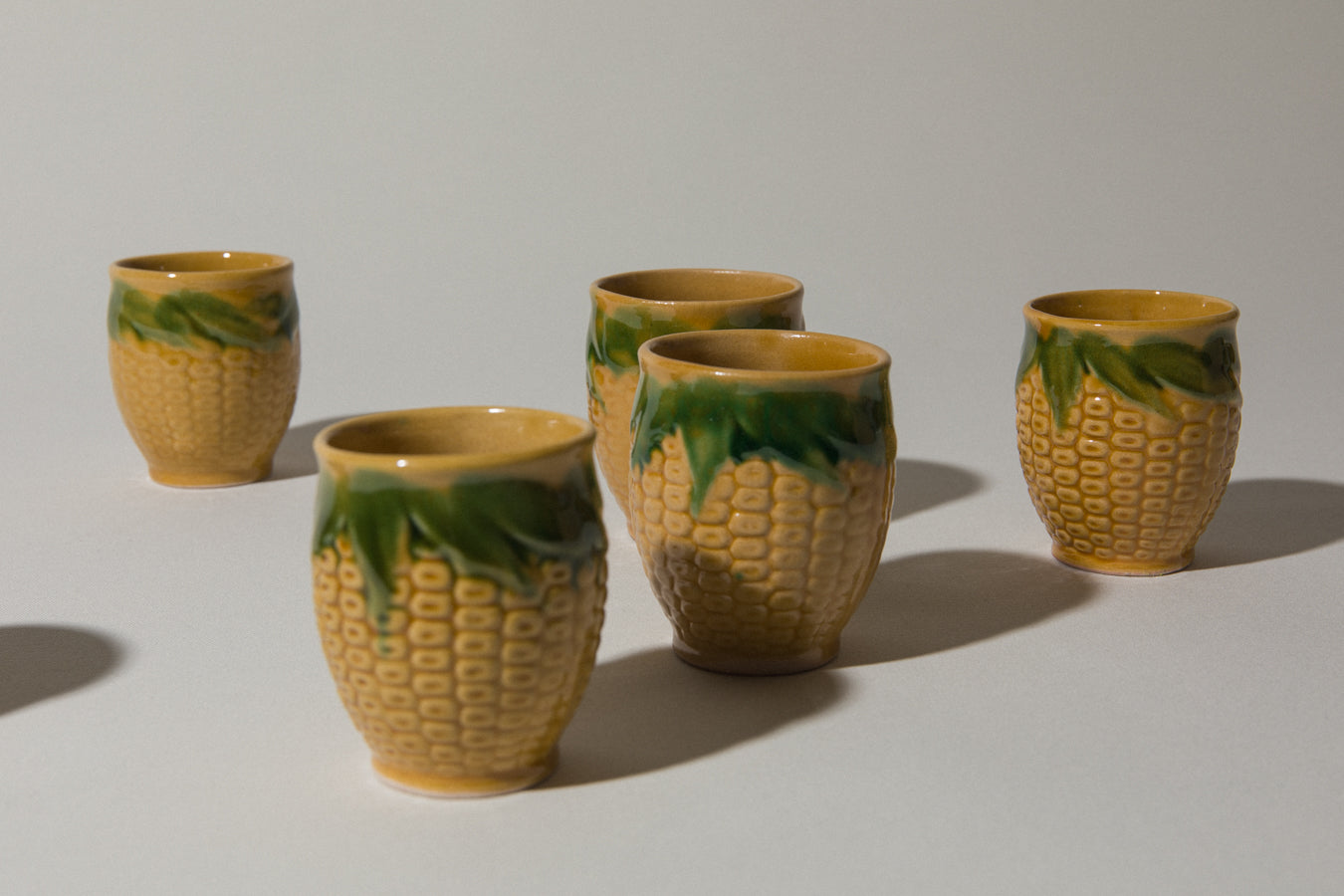 Set of six corn TUMBLERS _ 528