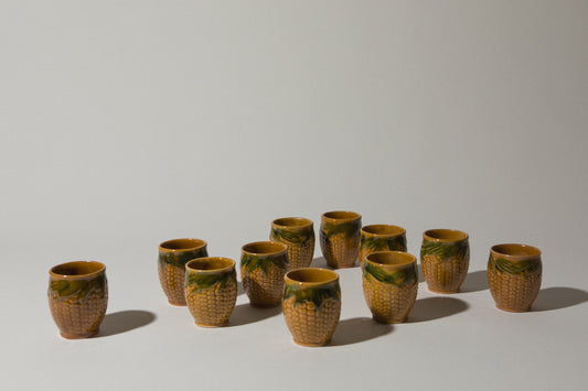 Set of eleven corn TUMBLERS _ 529