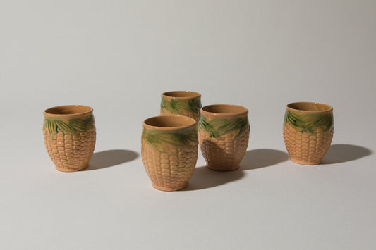 Set of five corn TUMBLERS _ 531