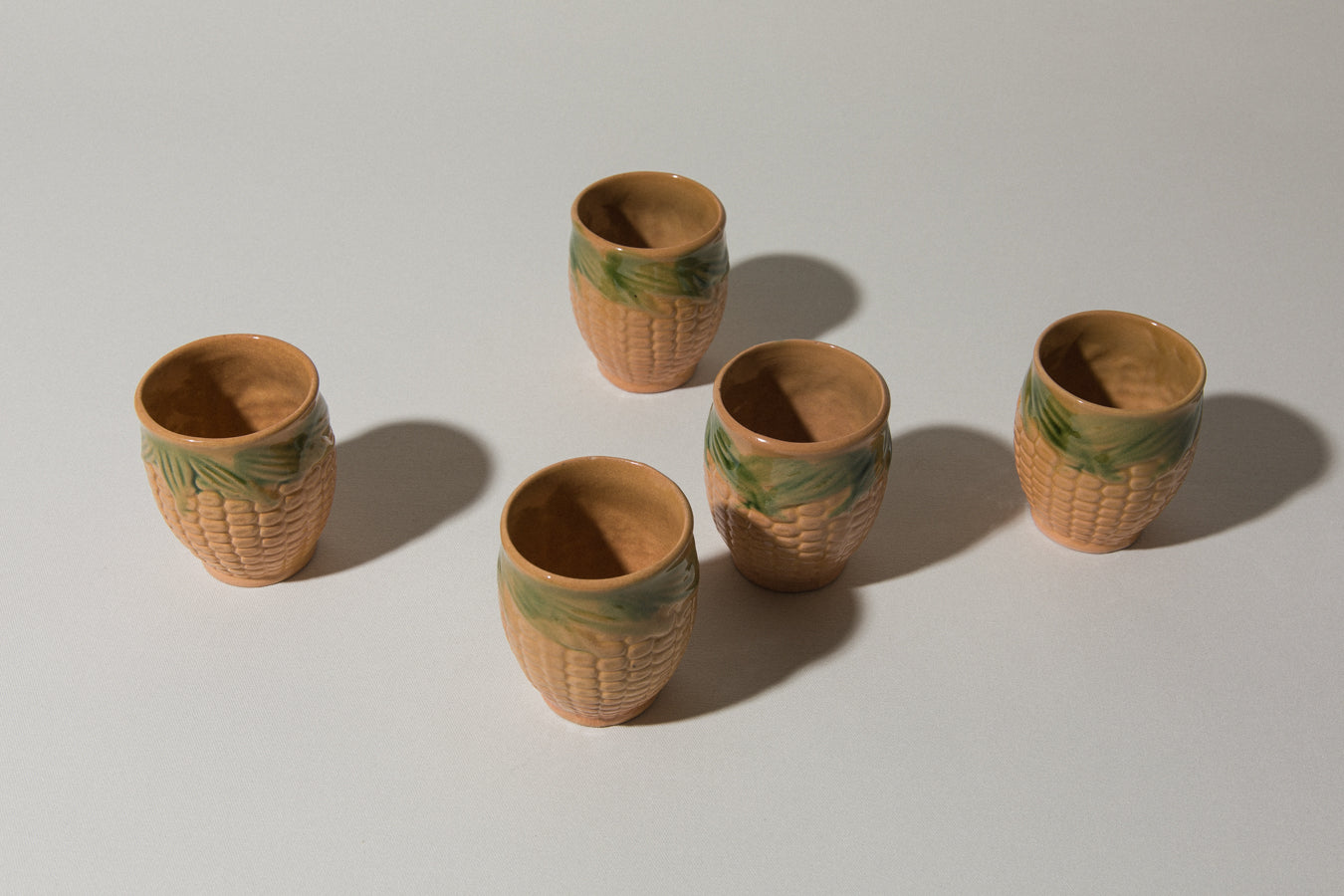 Set of five corn TUMBLERS _ 531