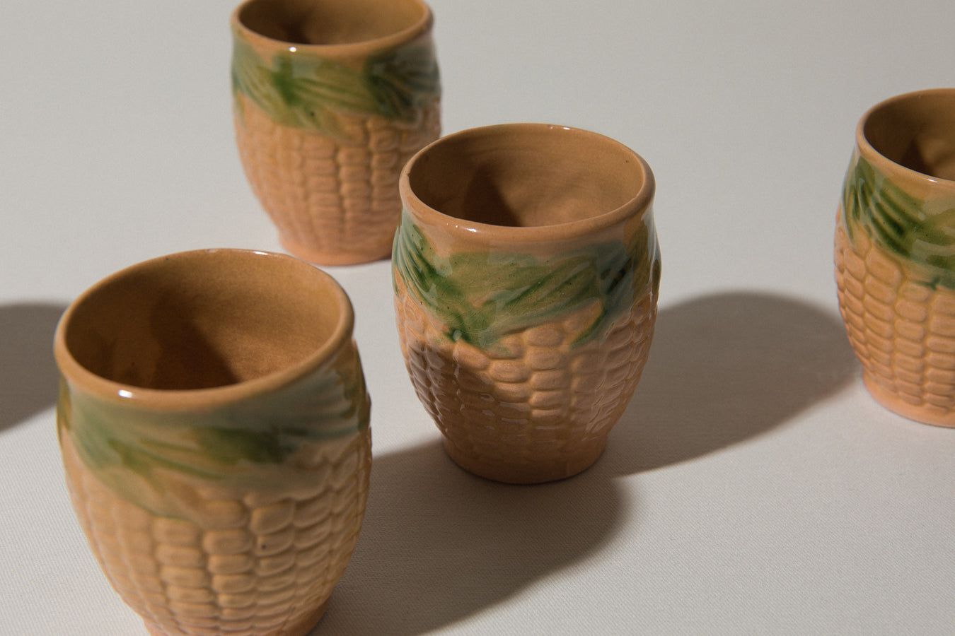 Set of five corn TUMBLERS _ 531