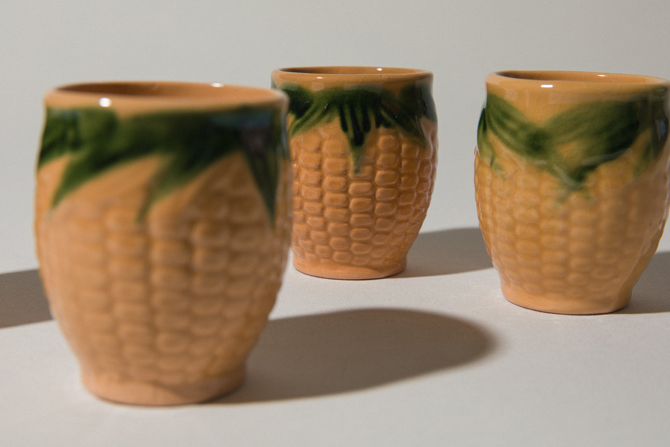 Set of four corn TUMBLERS _ 532