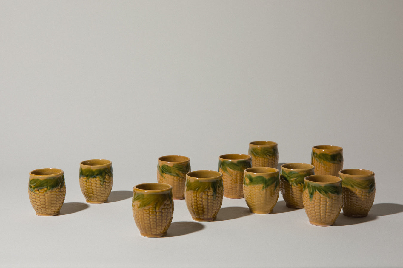 Set of twelve corn TUMBLERS _ 533