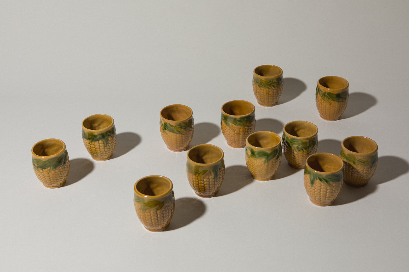 Set of twelve corn TUMBLERS _ 533