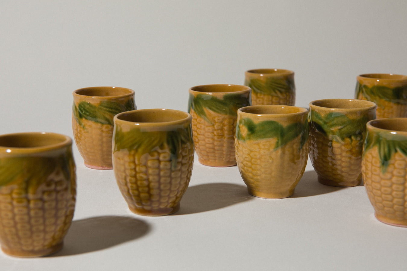 Set of twelve corn TUMBLERS _ 533