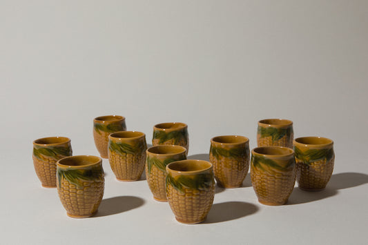Set of eleven corn TUMBLERS _ 534